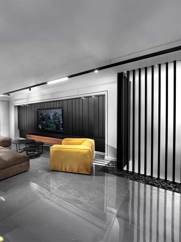 קיר טלוויזיה BLACK WOOD